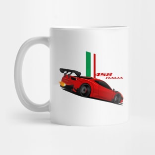 Ferrari 458 Italia red Italian Stripes Mug